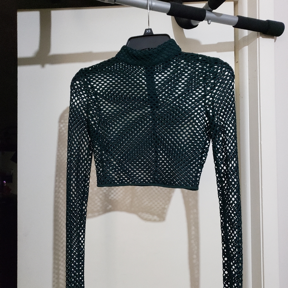 Women's mesh crop top